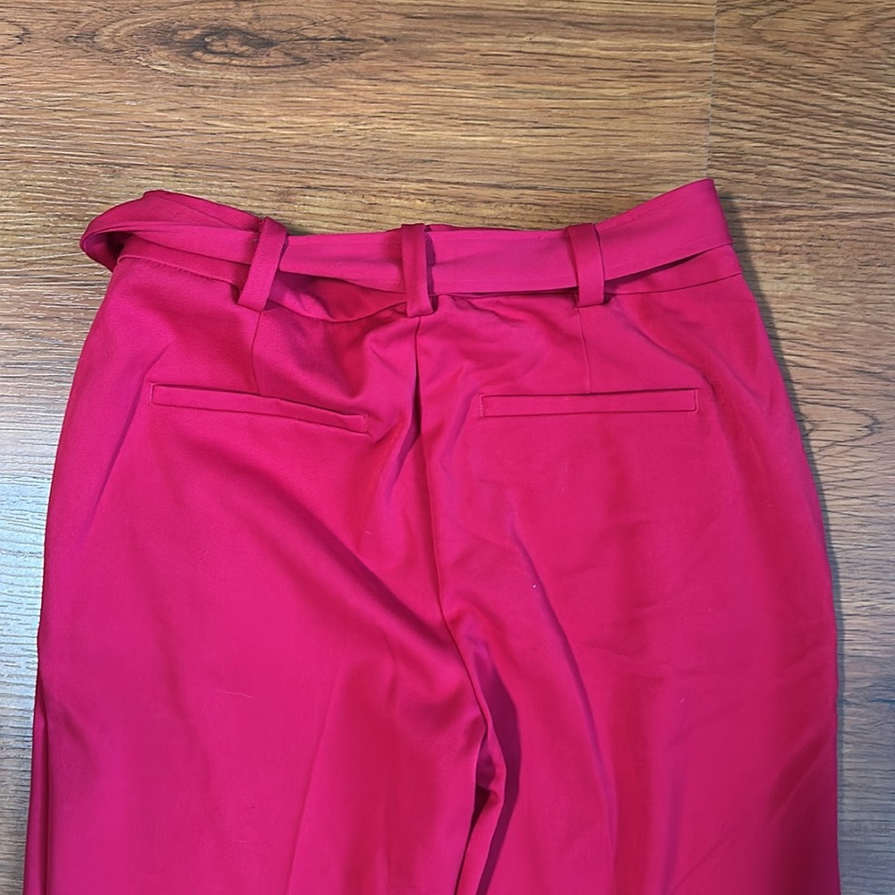 LOFT Pink Cropped Ankle Pants with Tie Waist - Picture 5 of 5